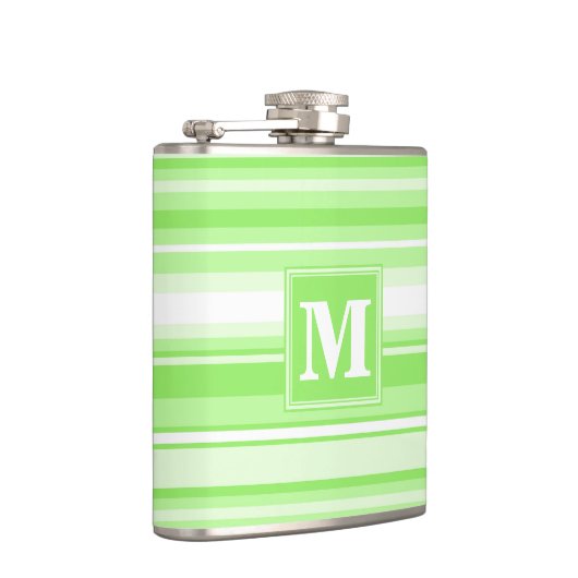 Monogram kalkgroene strepen heupfles (Rechts)
