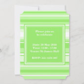 Monogram kalkgroene strepen kaart (Achterkant)