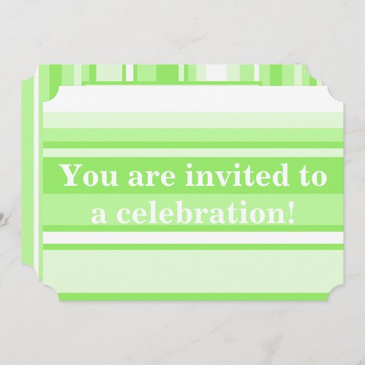 Monogram kalkgroene strepen kaart (Voorkant / Achterkant)