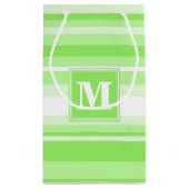 Monogram kalkgroene strepen klein cadeauzakje (Achterkant)