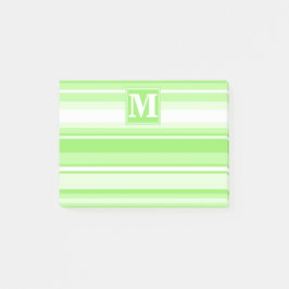 Monogram kalkgroene strepen post-it® notes