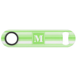 Monogram kalkgroene strepen speed flessenopener
