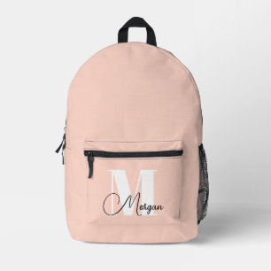 Monogram Kalligrafie Aangepaste naam met Blush Pin Bedrukte Rugzak