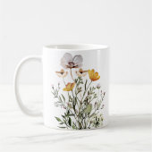 Monogram Kalligrafie Gedroogd Wildflower Boeket Koffiemok (Links)