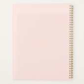 Monogram Kalligrafie Girly Blush Pink Planner (Achterkant)