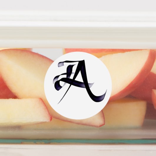 Monogram kalligrafie letter "A" in 3 stijlen. Labels (Aangebracht)