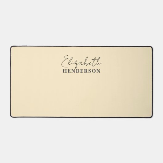 Monogram kalligrafie meisjesgeel bureaumat (Voorkant)