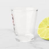 Monogram kalligrafie script bruiloft opslaan van d shot glas (Rechts)