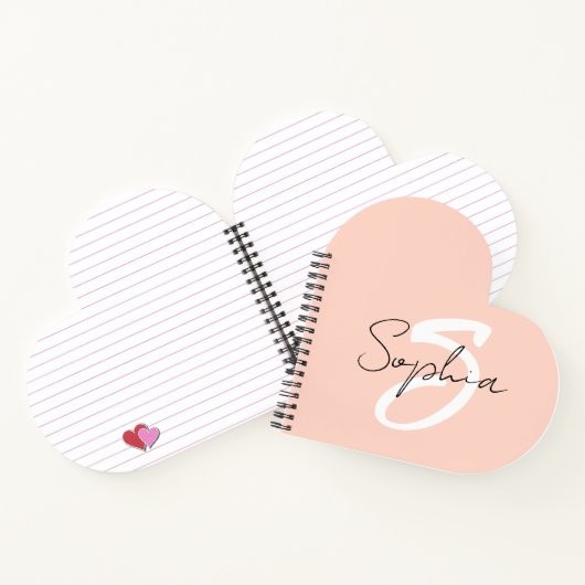 Monogram kalligrafie studie merkt Multomap op met Notitieboek (Binnen)