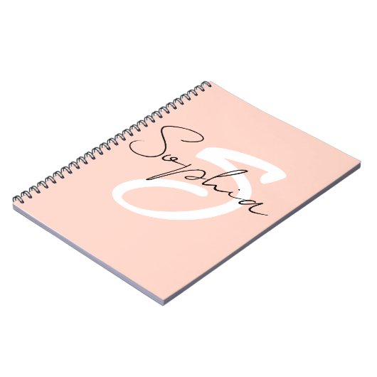 Monogram kalligrafie studie merkt Multomap op met Notitieboek (Linkerzijde)