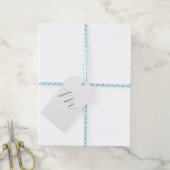 Monogram kalligrafie uniek gewoon modern cadeaulabel (Met Touw)