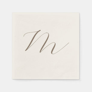 Monogram kalligrafie uniek gewoon modern servet