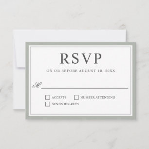 Monogram Kam met Olijftakken RSVP