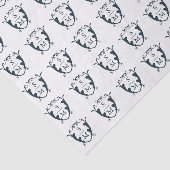 Monogram Kam Tissue Paper Marine Blauw Tissuepapier (Detail)