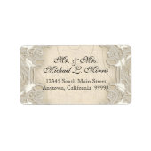  monogram kant barokke eentjes wervelkolom etiket (Voorkant)