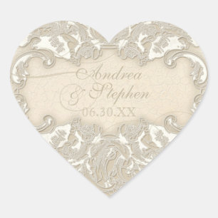  monogram kant barokke eentjes wervelkolom hart sticker