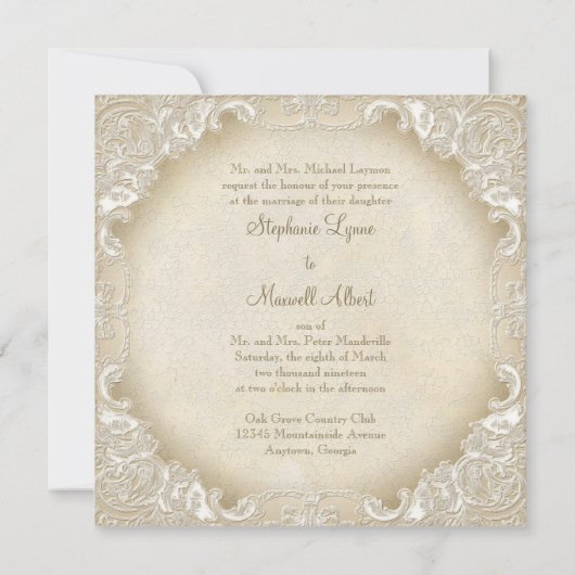 monogram kant barokke eentjes wervelkolom kaart (Achterkant)