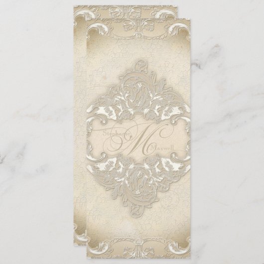 monogram kant barokke eentjes wervelkolom menu (Voorkant / Achterkant)