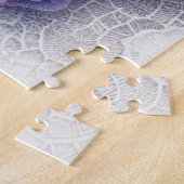 Monogram kant bloemenroze paarse slipjes bloemen legpuzzel (Zijkant)