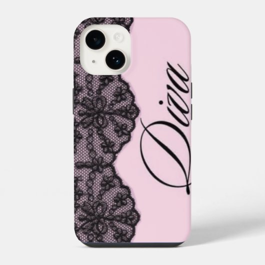 Monogram Kant Coquette iPhone Hoesje (Achterkant)