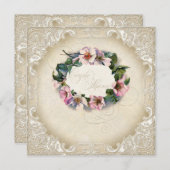  monogram kant Wilde roze roze roodroze vormig Kaart (Voorkant / Achterkant)