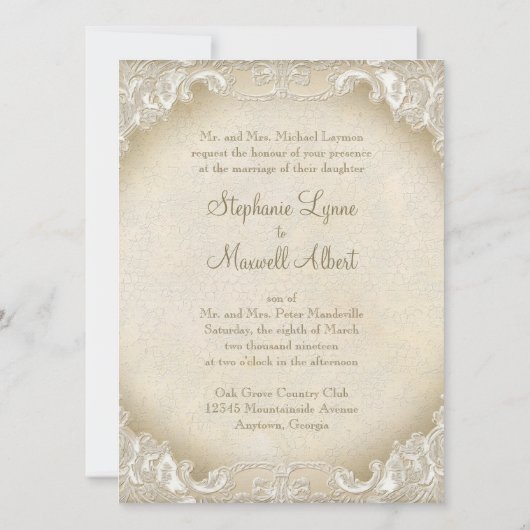 monogram kant Wilde roze roze roodroze vormig Kaart (Achterkant)