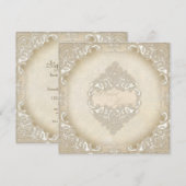  monogram kant Wilde roze roze roodroze vormig Kaart (Voorkant / Achterkant)