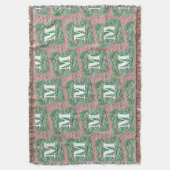 Monogram kantgroen shamrock St Patrick's day Deken (Voorkant Verticaal)