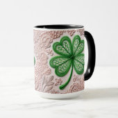 Monogram kantgroen shamrock St Patrick's day Mok (Voorkant rechts)