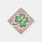 Monogram kantgroen shamrock St Patrick's day Servet (Hoek)