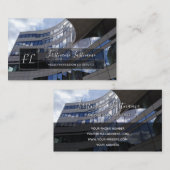 Monogram kantoor van moderne glazen gevel visitekaartje (Voorkant / Achterkant)