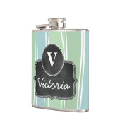 Monogram karton van het klapplank heupfles (Links)