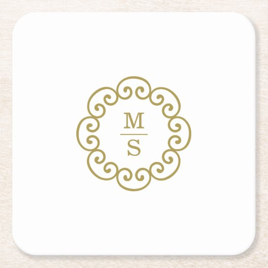 Monogram Kartonnen Onderzetters (Voorkant)