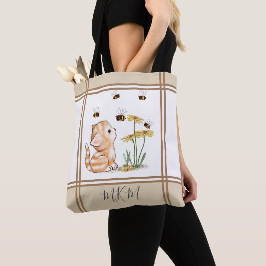 Monogram kat canvas tas (Dichtbij)