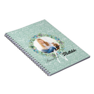 Monogram Kat Patronen Gepersonaliseerd met foto va Notitieboek