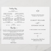 Monogram katholieke bruiloft met programma voor vo (Voorkant)