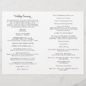 Monogram katholieke bruiloft met programma voor vo (Achterkant)