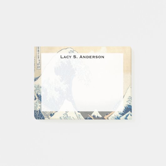 Monogram Katsushika Hokusai, Grote golf Kanagawa Post-it® Notes (Voorkant)
