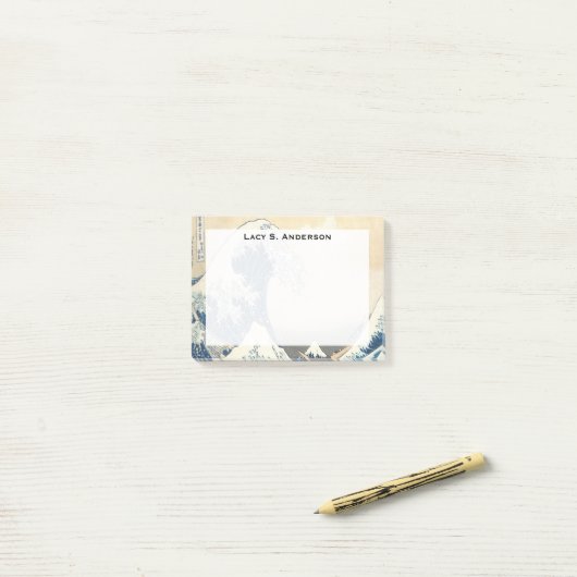 Monogram Katsushika Hokusai, Grote golf Kanagawa Post-it® Notes (Op bureau)