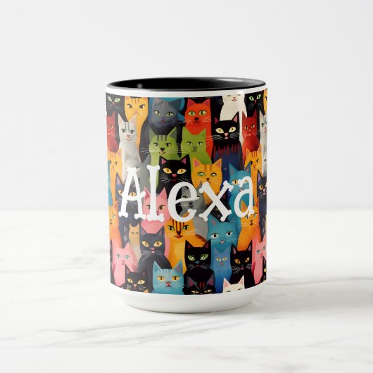 Monogram katten mok (Midden)