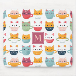 Monogram Katten Theekopjes Koffiemokken Meisjesach Muismat