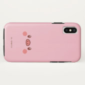 Monogram. Kawaii Cute Emoji Piggy. Case-Mate iPhone Case (Achterkant (horizontaal))