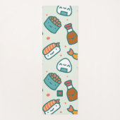 Monogram Kawaii Cute Japanese Sushi Pattern Yogamat (Voorkant)