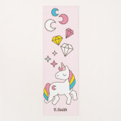Monogram. Kawaii Cute Magical Unicorn. Yogamat (Voorkant)