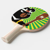 Monogram. Kawaii Cute Ninja Beer voor Nerd Geeks. Tafeltennisbatje (Voorkant Gekanteld)