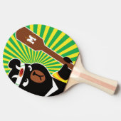 Monogram. Kawaii Cute Ninja Beer voor Nerd Geeks. Tafeltennisbatje (Zijkant)