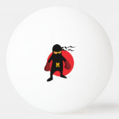 Monogram. Kawaii Cute Ninja voor Nerd Geek. Pingpongbal (Achterkant)