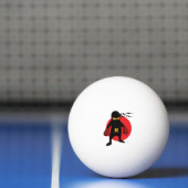Monogram. Kawaii Cute Ninja voor Nerd Geek. Pingpongbal (Net)