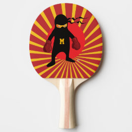 Monogram. Kawaii Cute Ninja voor Nerd Geek. Tafeltennisbatje