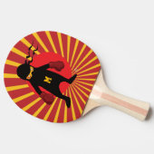 Monogram. Kawaii Cute Ninja voor Nerd Geek. Tafeltennisbatje (Zijkant)